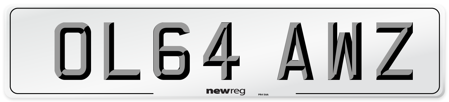 OL64 AWZ Number Plate from New Reg
